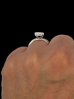 14K Gold Lab Grown Oval Diamond Engagement Ring