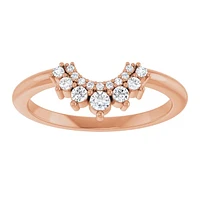 14K White, Yellow or Rose Gold 0.16cttw Diamond Ring - Earth Grown Diamonds /