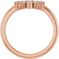 14K White, Yellow or Rose Gold 0.16cttw Diamond Ring - Earth Grown Diamonds /