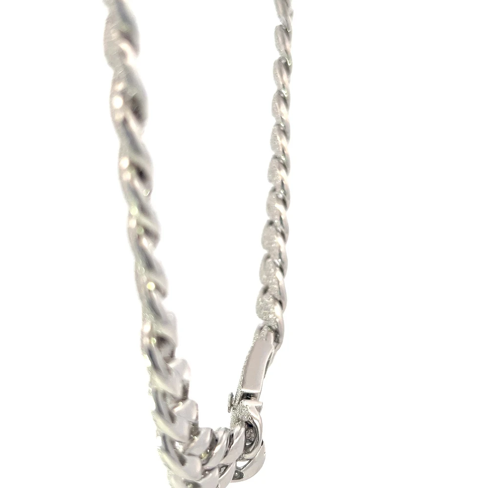 925 Sterling Silver Miami Cuban Curb Bracelet with Cubic Zirconias