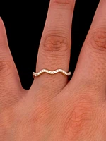10K Yellow Gold 0.15cttw Diamond Ring - /