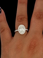 14K Gold Lab Grown Oval Diamond Engagement Ring