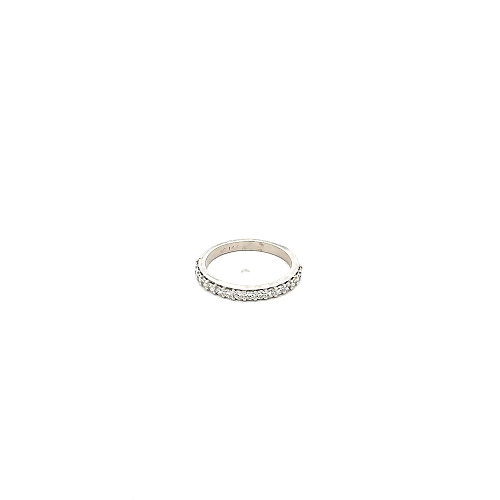 14K White Gold 0.38cttw Diamond Band, 6 - /
