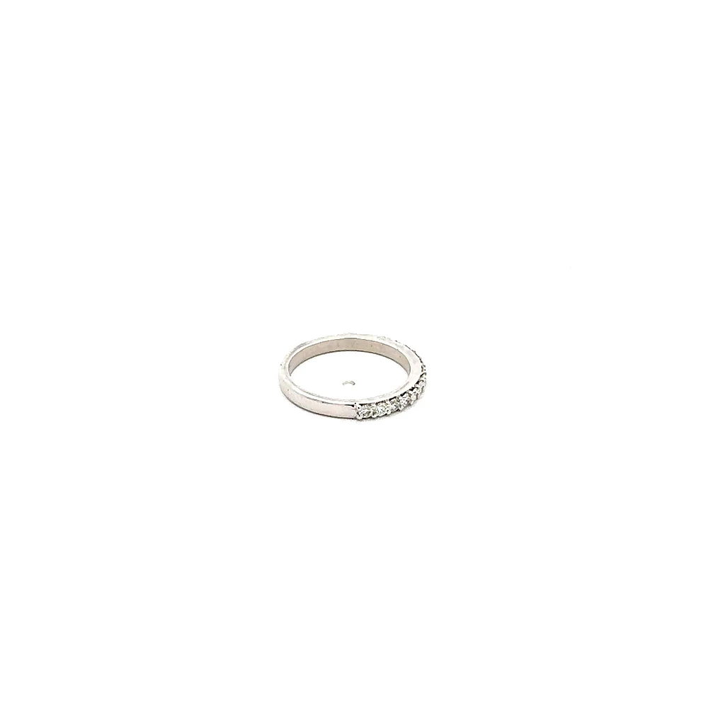 14K White Gold 0.38cttw Diamond Band, 6 - /