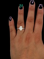 14K Gold Lab Grown Oval Diamond Engagement Ring