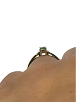 10K Yellow Gold Emerald & Diamond Ring