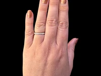 14K White Gold 0.38cttw Diamond Band, 6 - /