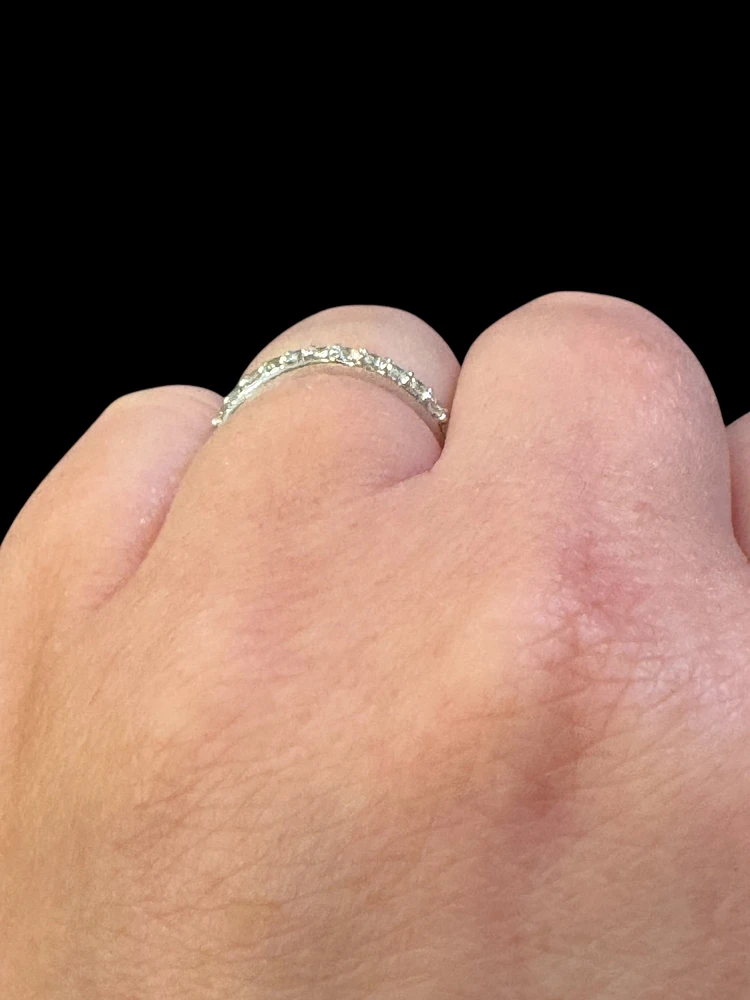 14K White Gold 0.38cttw Diamond Band, 6 - /