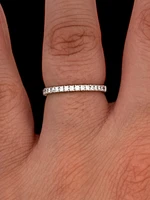 14K White Gold 0.20cttw Diamond Band, 6