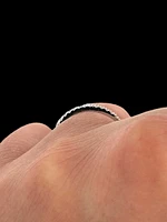 14K White Gold 0.15cttw Diamond Band, 6