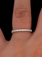 14K White Gold 0.15cttw Diamond Band, 6