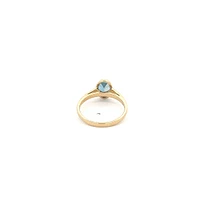 14K Yellow Gold London Blue Topaz Ring - /
