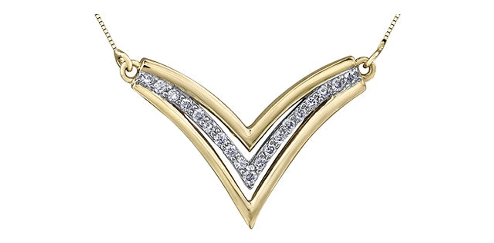 10K Yellow Gold cttw Diamond Necklace