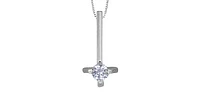 10K White Gold 0.035 cttw Diamond Pendant