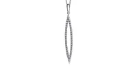 10K White Gold 0.10 cttw Diamond Pendant