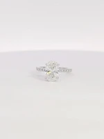 14K Gold Lab Grown Oval Diamond Engagement Ring