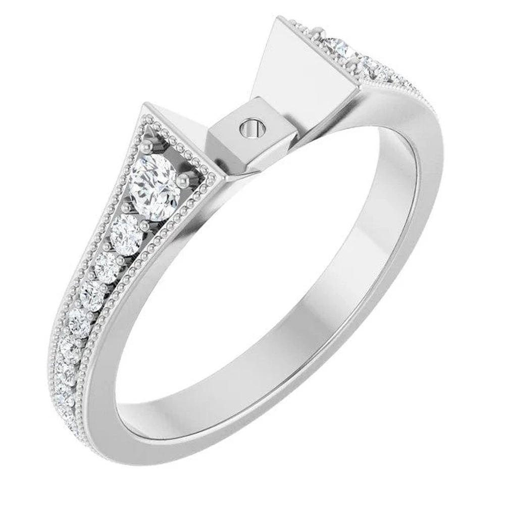 14K Semi Custom Emerald Engagement Ring - Gold / 1.00 ct A