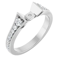 14K Semi Custom Emerald Engagement Ring - Gold / 1.00 ct A