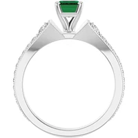 14K Semi Custom Emerald Engagement Ring - Gold / 1.00 ct A