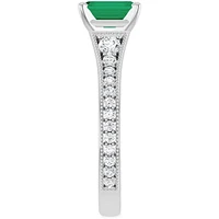 14K Semi Custom Emerald Engagement Ring - Gold / 1.00 ct A