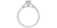 14K White Gold 0.75Cttw Lab Grown Round Brilliant Cut Diamond Engagement Ring - /