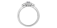 10K White Gold 0.23cttw Canadian Diamond Engagement Ring, 6.5 - / 14K