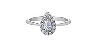 10K White Gold 0.20cttw Diamond Engagement Ring