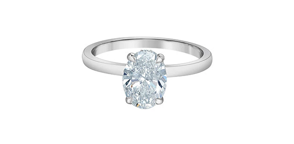 14K White Gold ct Lab Grown Diamond Engagement Ring