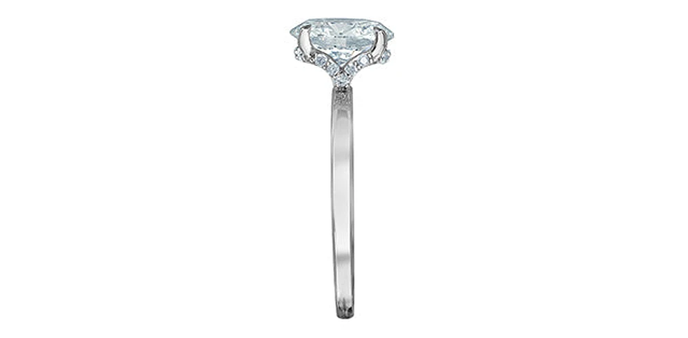 14K White Gold ct Lab Grown Diamond Engagement Ring