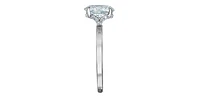14K White Gold ct Lab Grown Diamond Engagement Ring