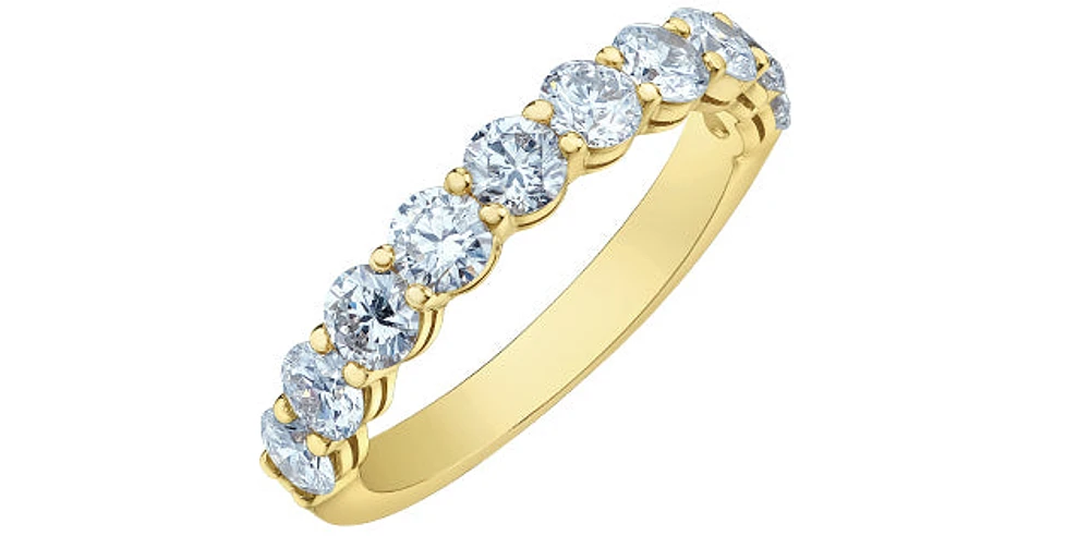 14K Yellow Gold 1.50cttw Lab Grown Diamond Band
