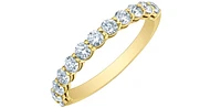 14K Yellow Gold 0.75cttw Lab Grown Diamond Band