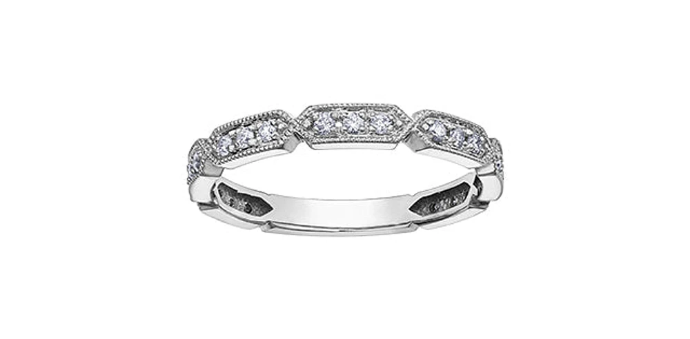 10K White Gold 0.15 cttw Diamond Ring