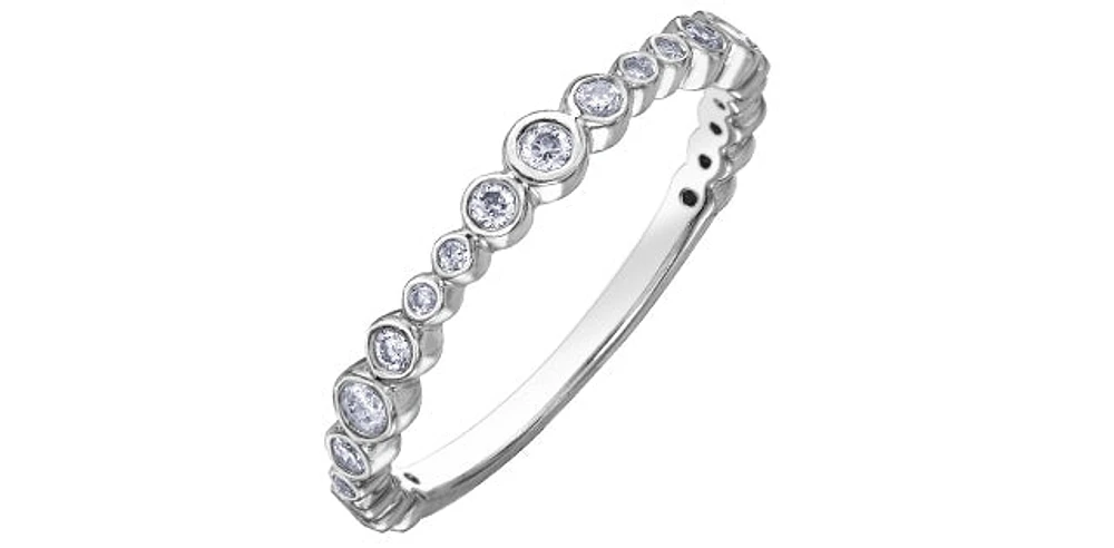 10K White Gold 0.255cttw Diamond Ring