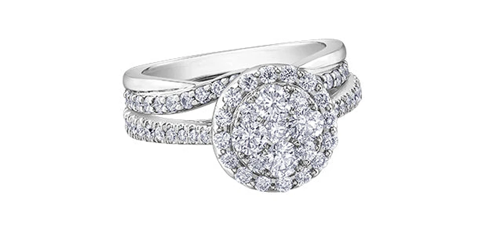10K White Gold 0.25cttw Diamond Ring / Band - 4.5