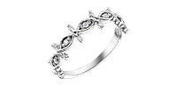 10K White Gold 0.11 cttw Diamond Ring