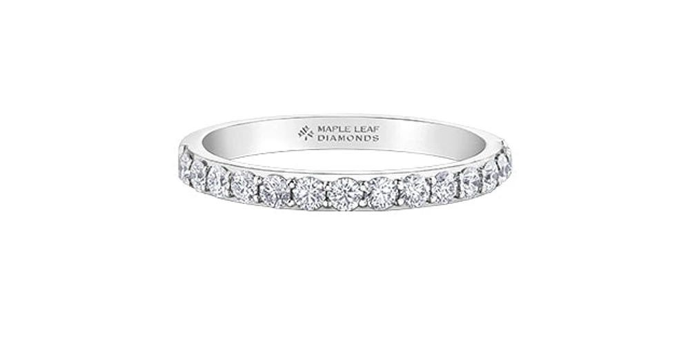 18K White Gold 0.30cttw Canadian Diamond Band - size 6.5