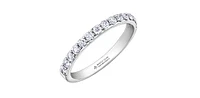 18K White Gold 0.30cttw Canadian Diamond Band - size 6.5
