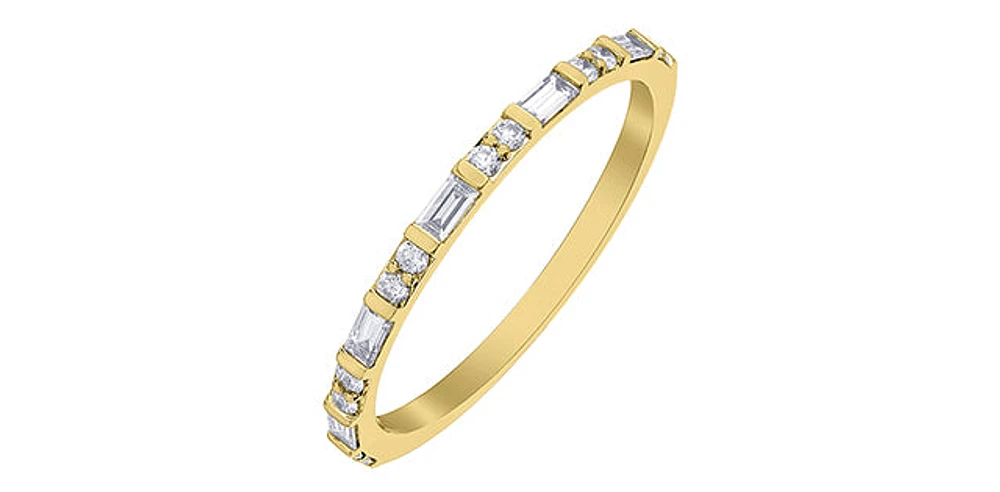 10K Yellow Gold 0.20cttw Baguette Diamond Ring