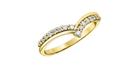 10K Yellow Gold 0.20 cttw Diamond Ring - 4