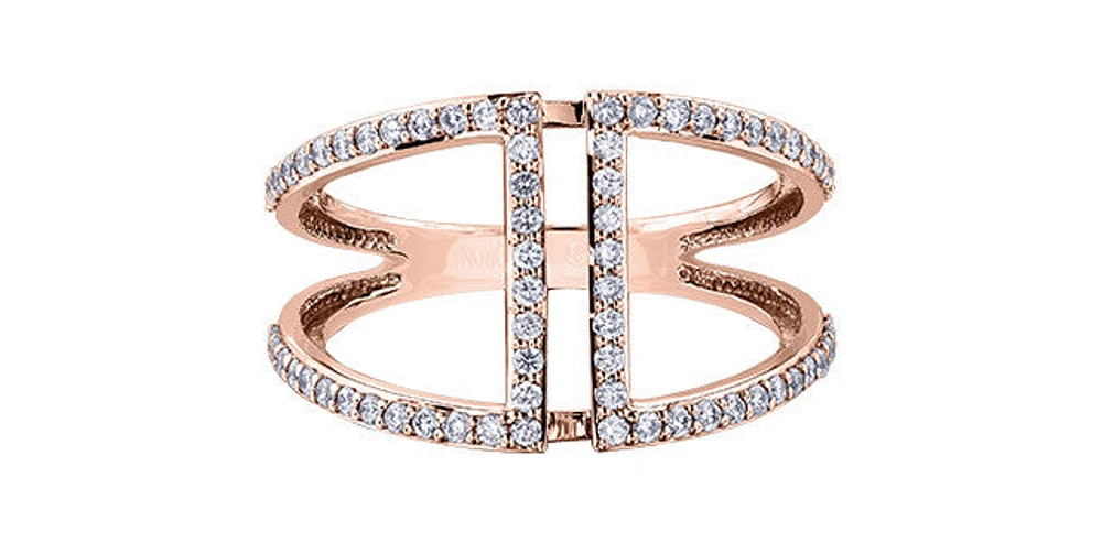 10K Rose Gold 0.40cttw Diamond Ring - /