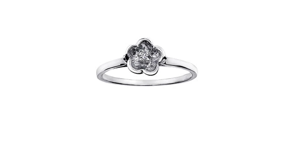 10K White Gold 0.01cttw Diamond Ring