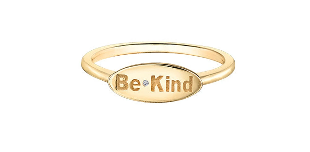 10K Yellow Gold 0.002cttw Diamond Ring - / 4.5
