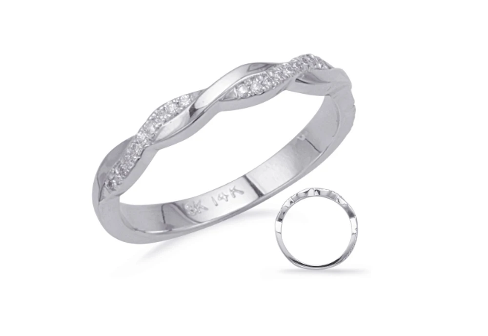 14K White Gold 0.15cttw Diamond Ring - size 6.5