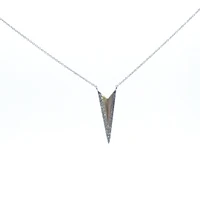 14K White and Yellow Gold Diamond Pendant