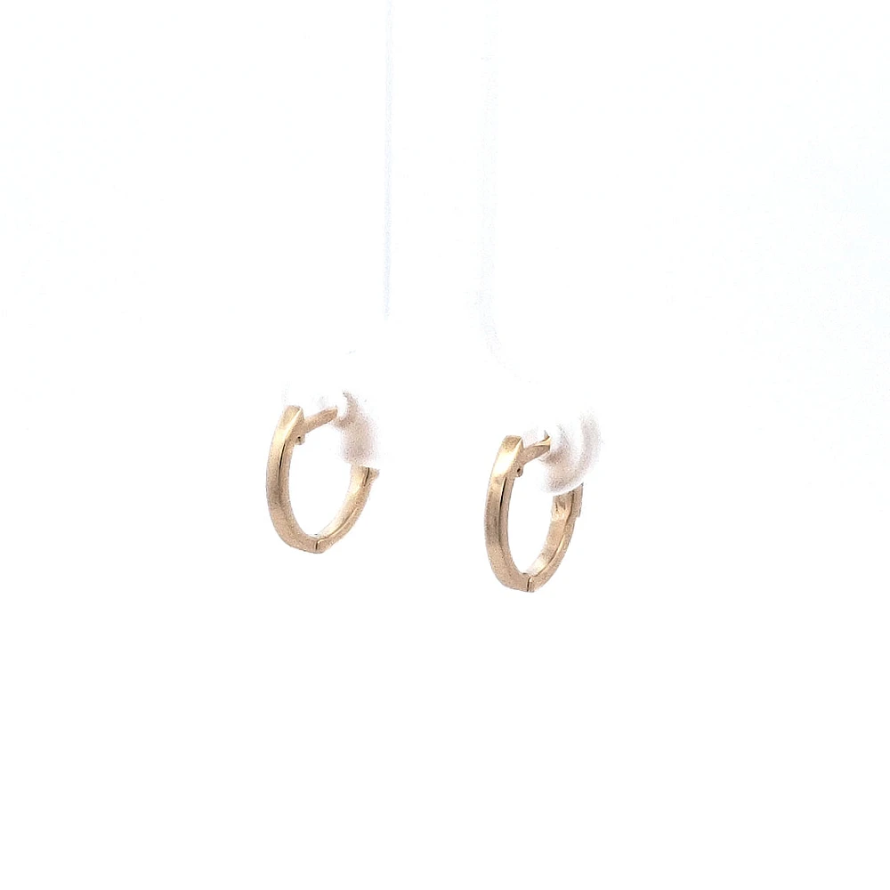 14K Yellow Gold 0.08 cttw Diamond Hoop Earrings