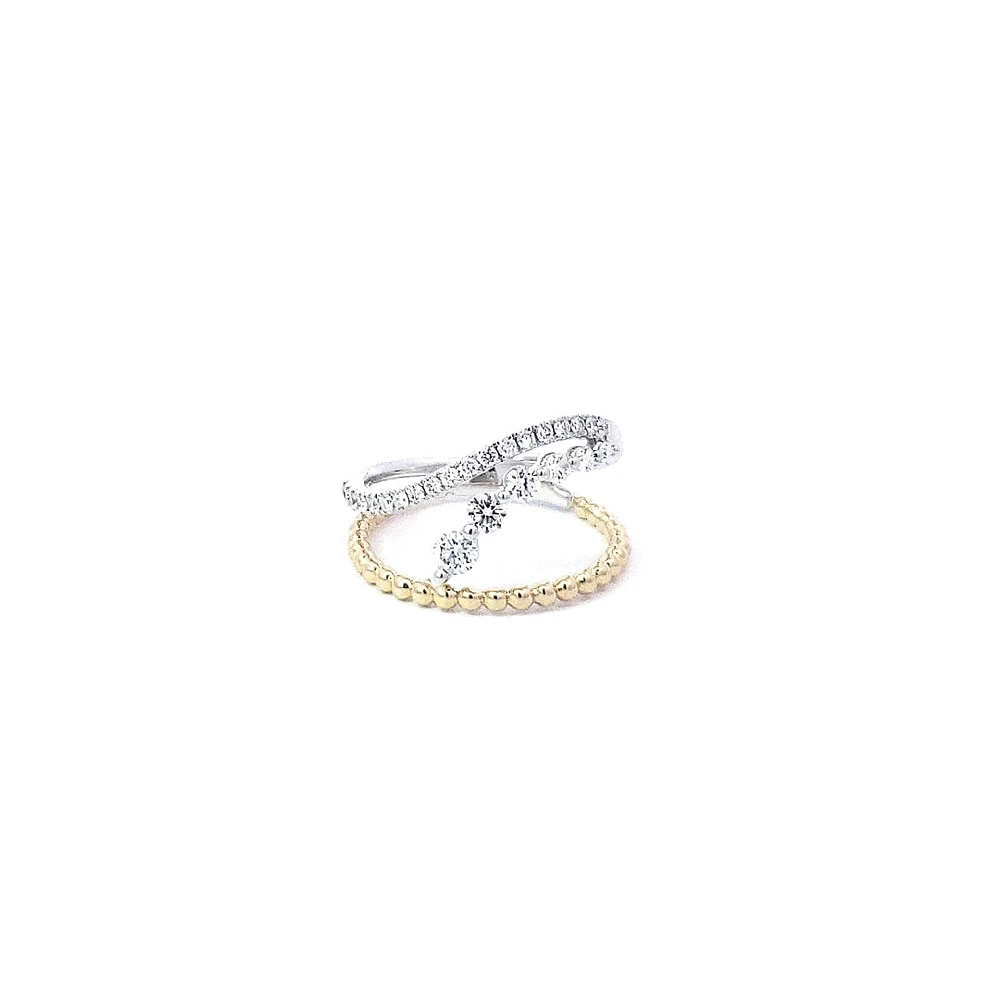14K Yellow and White Gold 0.52 cttw Diamond Ring