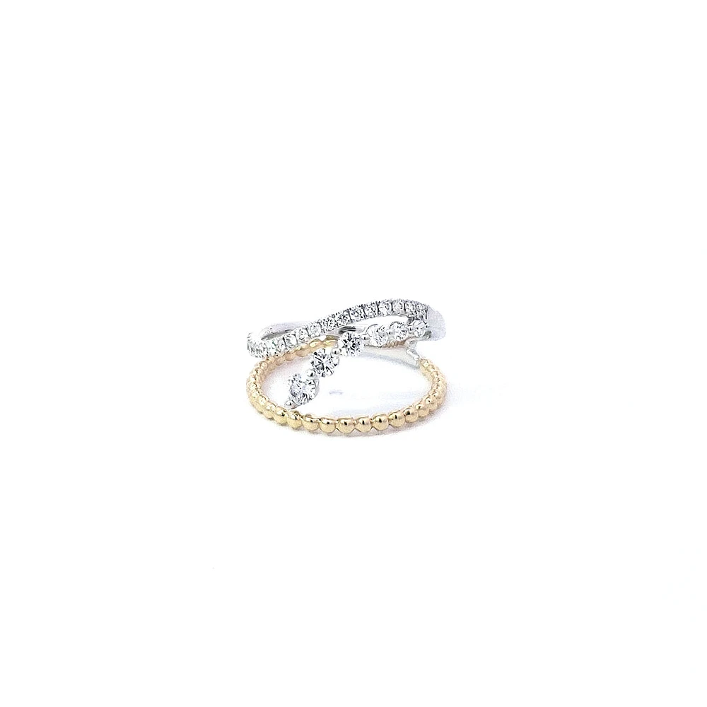 14K Yellow and White Gold 0.52 cttw Diamond Ring