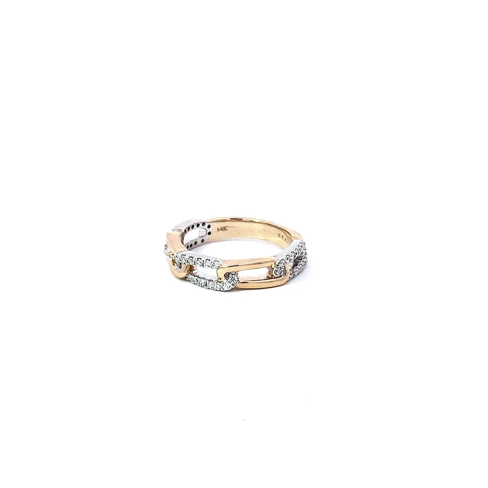 14K Yellow and White Gold 0.21 cttw Diamond Ring