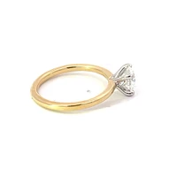 14K Yellow Gold 1.01cttw Round Brilliant Cut Canadian Diamond Engagement Ring - / White